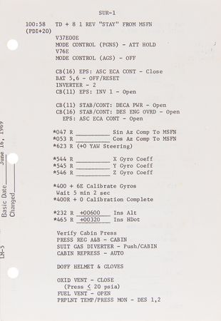 Lot #4109 Apollo 11 (5) Lunar Surface Checklists - Image 2