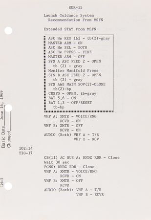 Lot #4109 Apollo 11 (5) Lunar Surface Checklists - Image 3