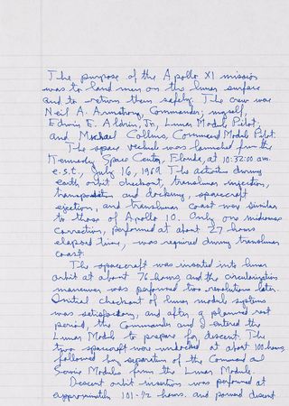 Lot #4097 Buzz Aldrin Autograph Manuscript Signed on the Apollo 11 Mission - Image 2