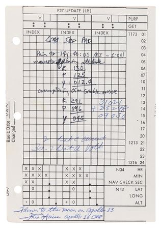 Lot #4217 Apollo 13 Flown 'LM Contingency