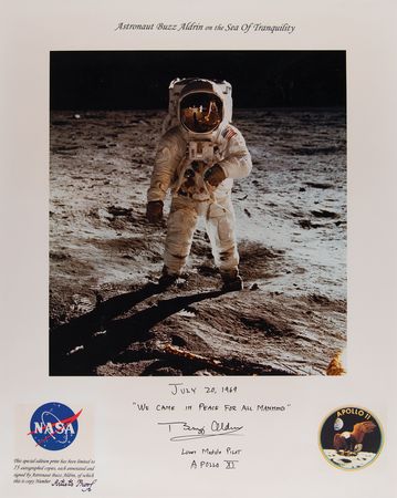 Lot #4135 Buzz Aldrin Signed Limited Edition Photographic Print - Image 1