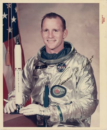 Lot #4057 Edward H. White II Signed Photograph - Image 1