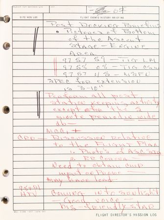 Lot #4361 Gene Kranz's Apollo 9 Flight Director's Logbook - Image 8