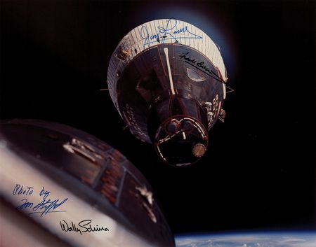 Lot #4044 Gemini 6 and 7 Crew Signed Photograph