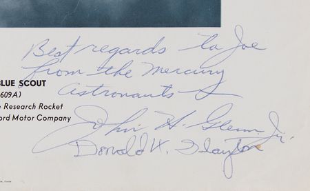 Lot #4004 Mercury 7 Signed 'Blue Scout' Poster - Image 2