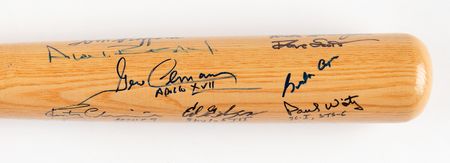Lot #4315 Astronauts (18) Signed Baseball Bat with Moonwalkers, including Aldrin, Bean, Scott, and Cernan - Image 6