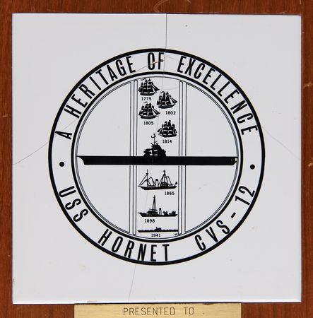 Lot #4215 Richard Gordon's Apollo 12 USS Hornet Recovery Ship Plaque - Image 2