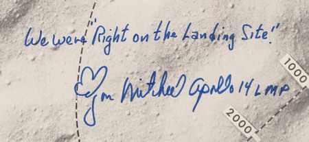 Lot #4252 Edgar Mitchell Signed Apollo 14 Lunar Landing Site Chart, Plus (3) Unsigned Charts - Image 2