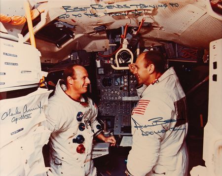 Lot #4214 Charles Conrad and Alan Bean Signed Photograph - Image 2