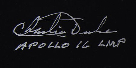 Lot #4294 John Young and Charlie Duke Signed Photograph - Image 2