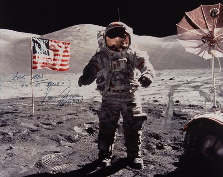 Lot #4305 Gene Cernan Signed Photograph