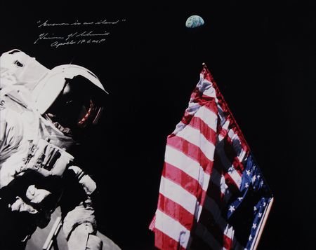 Lot #4307 Harrison Schmitt Signed Photograph - Image 2