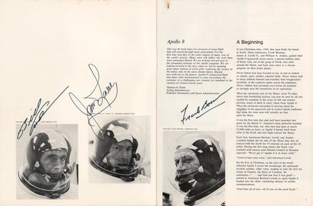 Lot #4073 Apollo 8 Signed Booklet