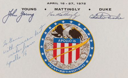 Lot #4276 Apollo 16 Flown Flag with Crew-Signed Certificate - Image 4