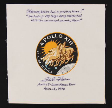 Lot #4237 Fred Haise (4) Signed Apollo 13 Beta Patches - Image 4