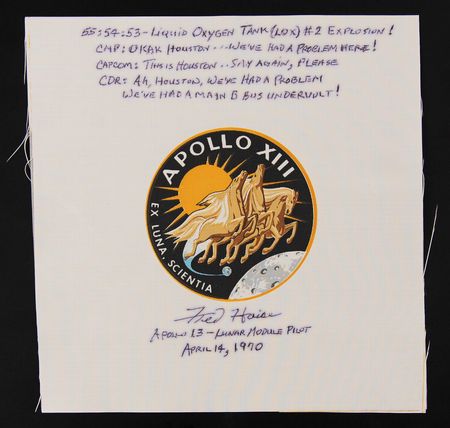 Lot #4237 Fred Haise (4) Signed Apollo 13 Beta Patches - Image 5