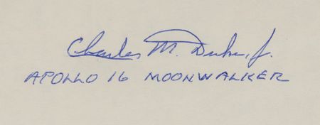 Lot #4281 Charlie Duke Autograph Manuscript Signed - 'Reflections of a Lunar Voyager' - Image 2