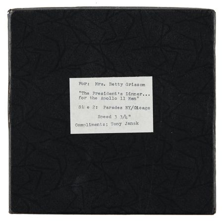 Lot #4110 Apollo 11 President's Dinner 8mm Film Presented to Gus Grissom's Wife - Image 2