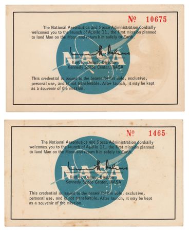 Lot #4107 Apollo 11 VIP Launch Badge Original Artwork - Image 3