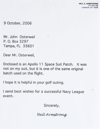 Lot #4111 Neil Armstrong's Apollo 11 'Biological Isolation Garment' Crew Patch by Texas Art Embroidery - Image 3