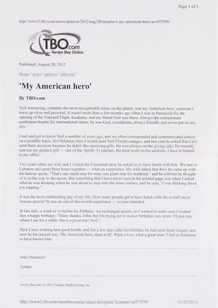 Lot #4111 Neil Armstrong's Apollo 11 'Biological Isolation Garment' Crew Patch by Texas Art Embroidery - Image 4