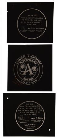 Lot #4122 Apollo 11 Medallion Die Proof Strike and (3) Original Negatives - Image 3