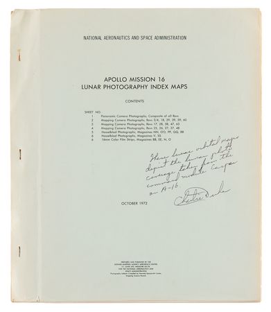 Lot #4288 Charlie Duke Signed Apollo 16 Lunar
