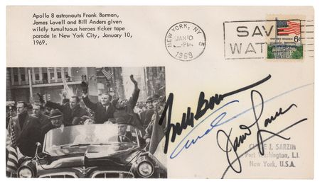 Lot #4074 Apollo 8 Signed 'New York Parade' Cover