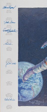 Lot #4309 Astronauts (24) Multi-Signed Limited Edition Print by Alan Bean - 'Reaching for the Stars' - Image 2
