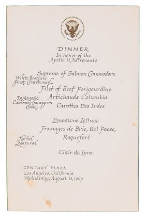 Lot #4137 Apollo 11 (6) Items from President Nixon's State Dinner - Image 2