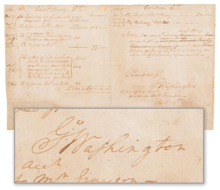 Lot #1 George Washington Autograph Document Signed