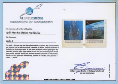 Lot #522 Apollo 9 Photo Map Checklist Page [Attested as Flown by Richard Garner] - Image 5