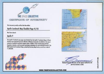 Lot #523 Apollo 9 Landmark Map Checklist Page [Attested as Flown by Richard Garner] - Image 5