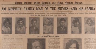 Lot #134 John F. Kennedy Family Newspaper (Boston Sunday Globe, 1927) - Presumably the First Newspaper Image of JFK - Image 2