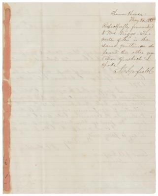 Lot #112 James A. Garfield Autograph Note Signed - Image 1