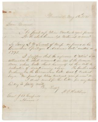 Lot #112 James A. Garfield Autograph Note Signed - Image 2