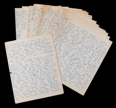 Lot #582 Jean-Paul Sartre 19-Page Handwritten