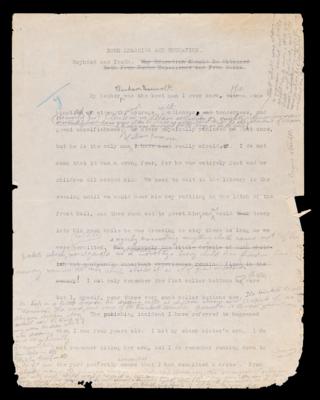 Lot #24 Theodore Roosevelt Hand-Corrected Manuscript for His Autobiography on 