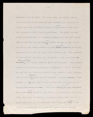Lot #24 Theodore Roosevelt Hand-Corrected Manuscript for His Autobiography on 