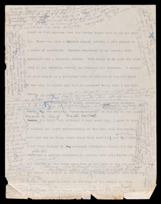Lot #24 Theodore Roosevelt Hand-Corrected Manuscript for His Autobiography on 