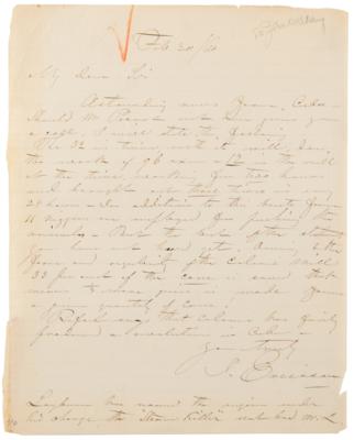 Lot #478 USS Monitor Archive: Letters to Ironclad Inventor John Ericsson, including Thomas Edison, George McLellan, Shipbuilders, and Admirals - Image 17