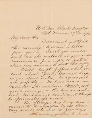 Lot #478 USS Monitor Archive: Letters to Ironclad Inventor John Ericsson, including Thomas Edison, George McLellan, Shipbuilders, and Admirals - Image 3