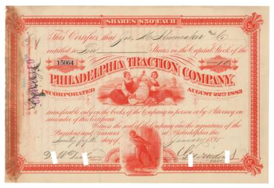 Lot #456 Titanic: George Widener Signed Stock Certificate - Image 1