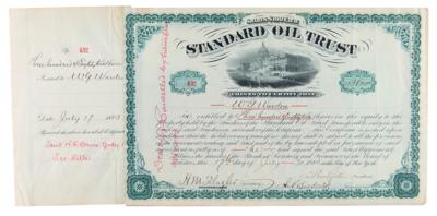 Lot #252 John D. Rockefeller, Henry Flagler, and Jabez A. Bostwick Document Signed - Image 1