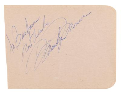 Lot #719 Marilyn Monroe Signature
