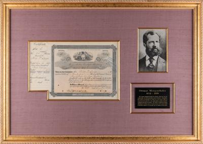 Lot #384 Mergenthaler Linotype Company Stock Certificate - Image 1