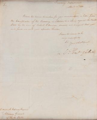 Lot #323 Albert Gallatin Letter Signed - Image 2
