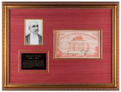 Lot #459 Spencer Trask Document Signed - Image 1