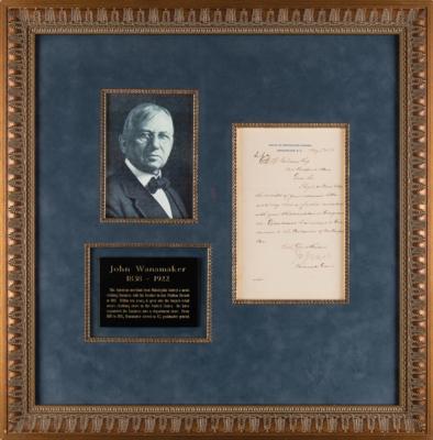 Lot #466 John Wanamaker Letter Signed - Image 1