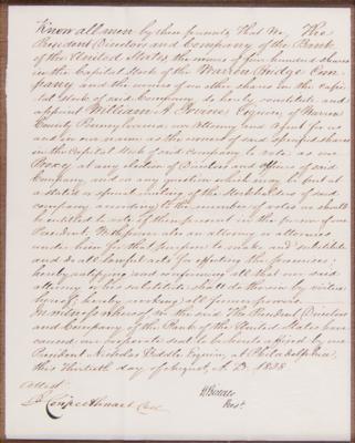 Lot #278 Nicholas Biddle Document Signed - Image 2